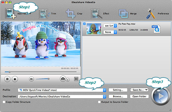 Convert MOV to QuickTime to Solve Can't Play AVI in QuickTime