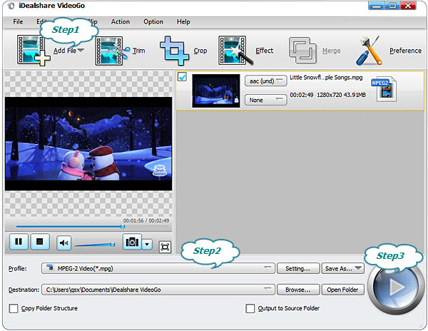 Convert XAVC to Windows Movie Maker supported MPEG-2