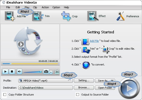 Convert MOD to DVD Player on Windows or Mac