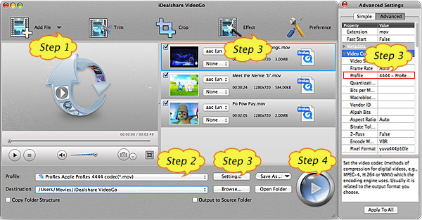 mac format for windows apple proress 444